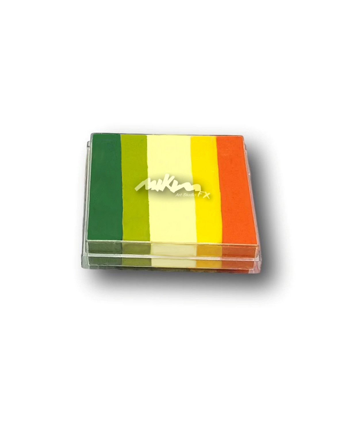 Splitstroke splitcake onestroke AQ Schmink regenboog MiKimFX BV uit Wielsbeke Ateljee G Kindergrime Glittertattoos Workshop Webshop uit Dendermonde